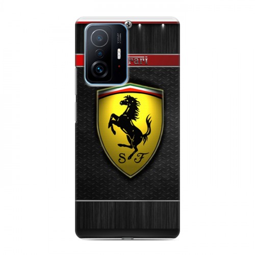 Дизайнерский силиконовый с усиленными углами чехол для Xiaomi 11T Ferrari