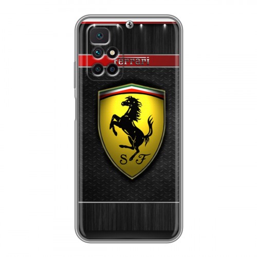 Дизайнерский силиконовый чехол для Xiaomi Redmi 10 Ferrari