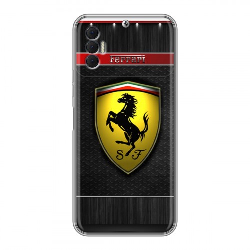 Дизайнерский силиконовый чехол для Tecno Spark 8P Ferrari