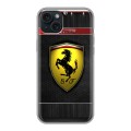 Дизайнерский силиконовый чехол для Iphone 15 Plus Ferrari