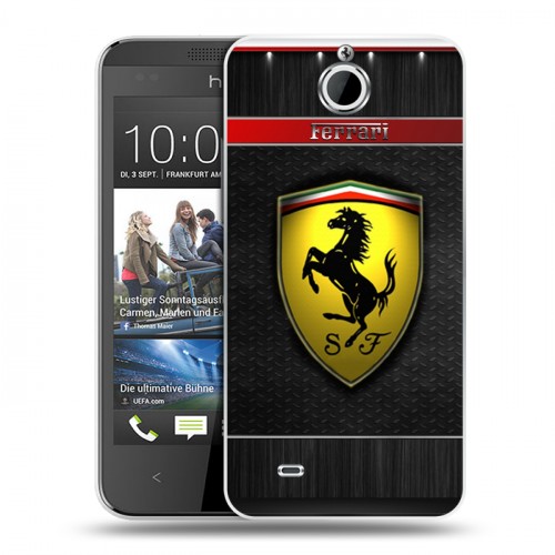 Дизайнерский пластиковый чехол для HTC Desire 300 Ferrari