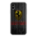 Дизайнерский силиконовый чехол для Iphone x10 Ferrari