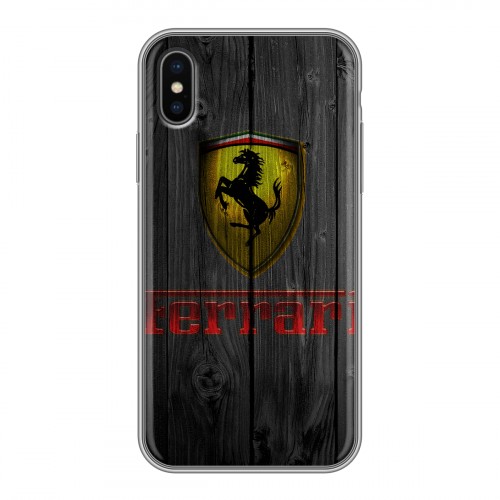 Дизайнерский силиконовый чехол для Iphone x10 Ferrari