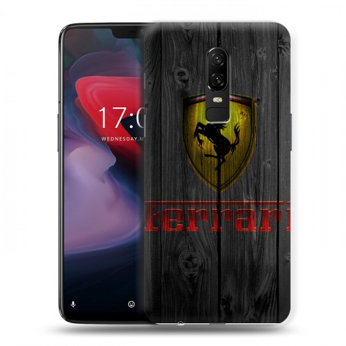 Дизайнерский пластиковый чехол для OnePlus 6 Ferrari