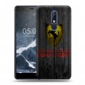 Дизайнерский пластиковый чехол для Nokia 5.1 Ferrari