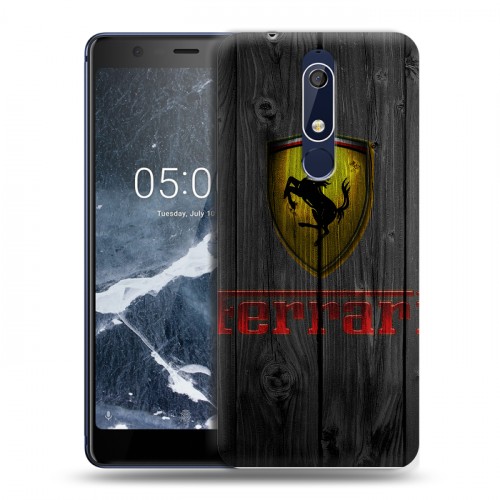 Дизайнерский пластиковый чехол для Nokia 5.1 Ferrari