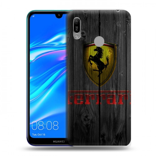 Дизайнерский пластиковый чехол для Huawei Y6 (2019) Ferrari