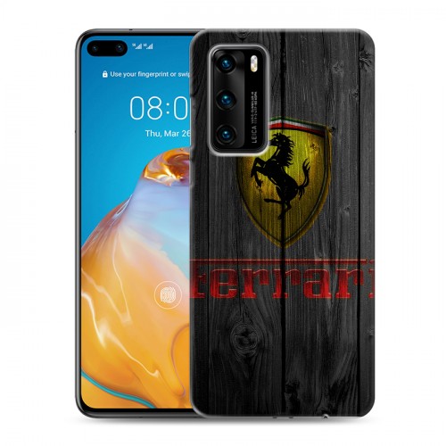 Дизайнерский пластиковый чехол для Huawei P40 Ferrari