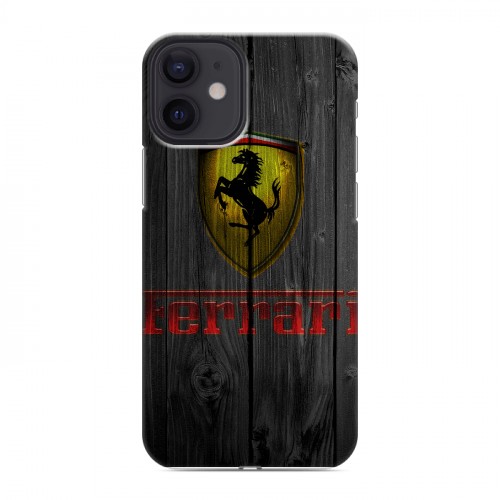 Дизайнерский силиконовый с усиленными углами чехол для Iphone 12 Mini Ferrari