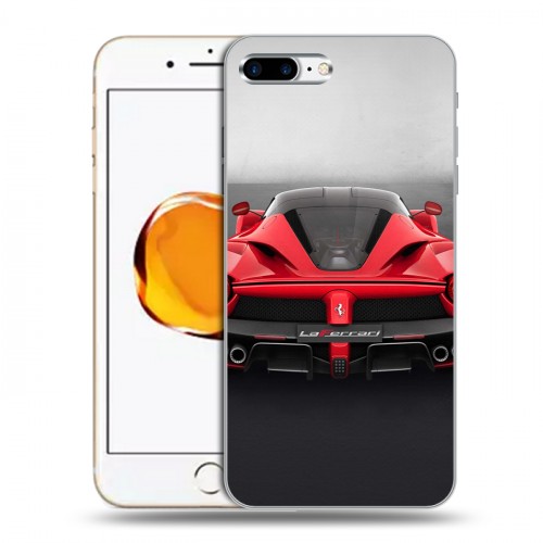 Дизайнерский пластиковый чехол для Iphone 7 Plus / 8 Plus Ferrari