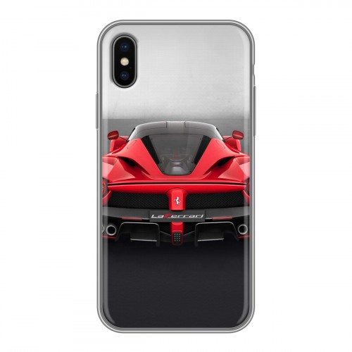 Дизайнерский силиконовый чехол для Iphone x10 Ferrari