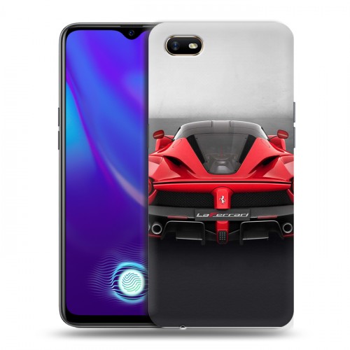 Дизайнерский силиконовый с усиленными углами чехол для OPPO A1k Ferrari