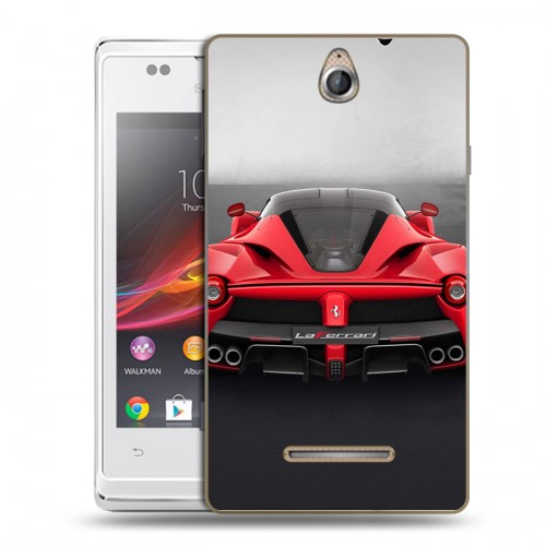 Дизайнерский пластиковый чехол для Sony Xperia E Ferrari