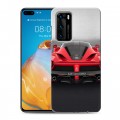 Дизайнерский пластиковый чехол для Huawei P40 Ferrari