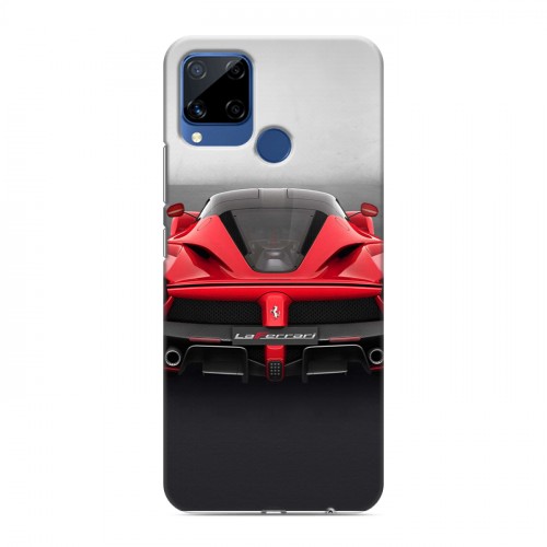 Дизайнерский силиконовый с усиленными углами чехол для Realme C15 Ferrari