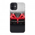 Дизайнерский силиконовый с усиленными углами чехол для Iphone 12 Mini Ferrari