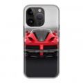 Дизайнерский силиконовый чехол для Iphone 14 Pro Ferrari