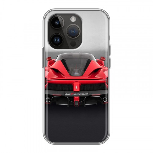 Дизайнерский силиконовый чехол для Iphone 14 Pro Ferrari