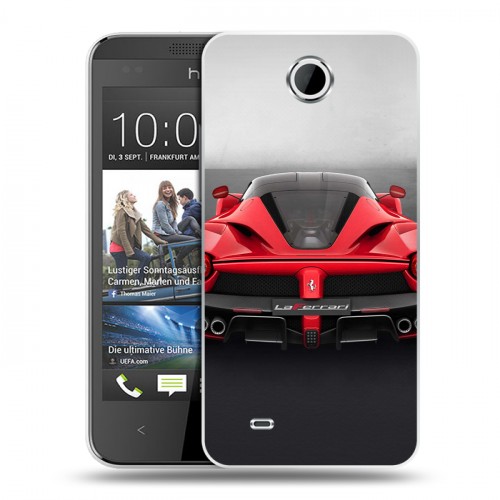 Дизайнерский пластиковый чехол для HTC Desire 300 Ferrari