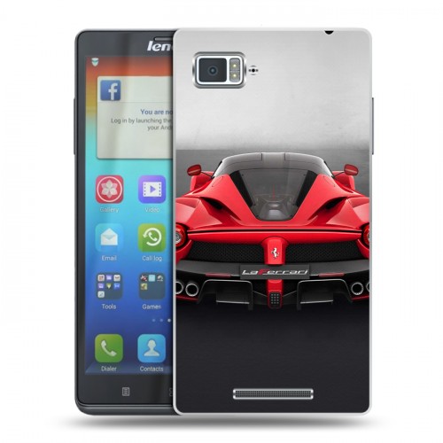 Дизайнерский пластиковый чехол для Lenovo Vibe Z Ferrari