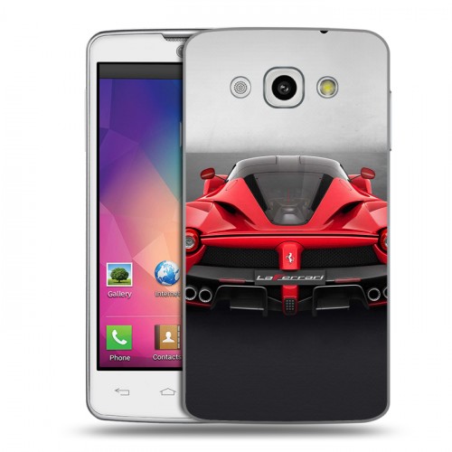 Дизайнерский пластиковый чехол для LG L60 Ferrari