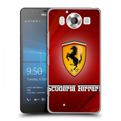 Дизайнерский пластиковый чехол для Microsoft Lumia 950 Ferrari