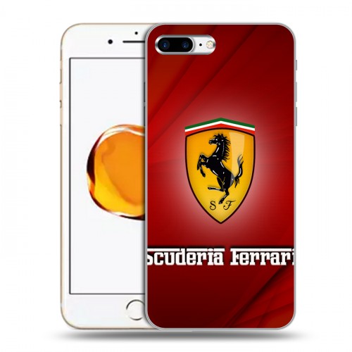 Дизайнерский пластиковый чехол для Iphone 7 Plus / 8 Plus Ferrari