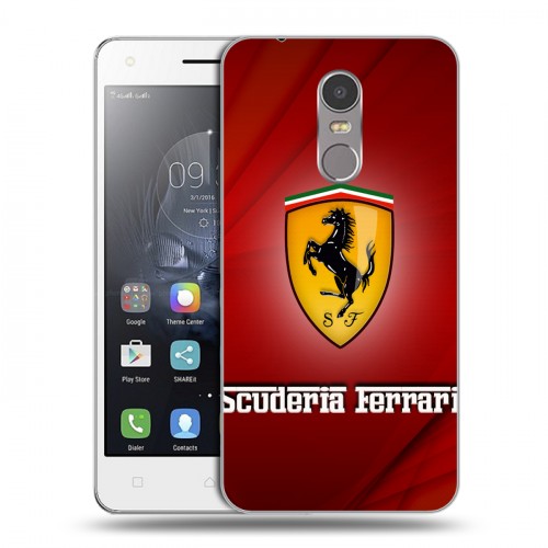 Дизайнерский пластиковый чехол для Lenovo K6 Note Ferrari