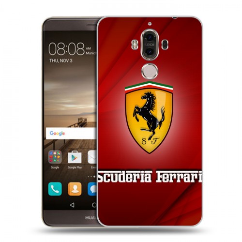 Дизайнерский пластиковый чехол для Huawei Mate 9 Ferrari