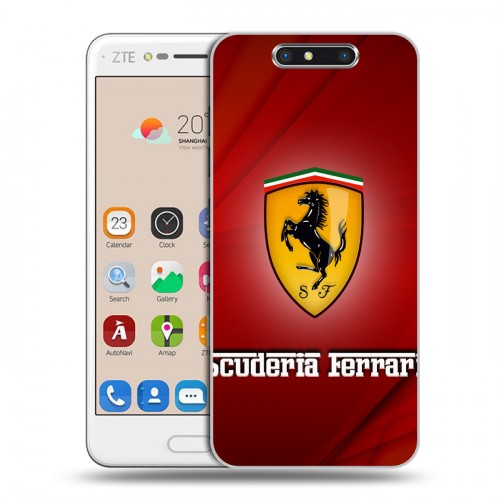 Дизайнерский пластиковый чехол для ZTE Blade V8 Ferrari