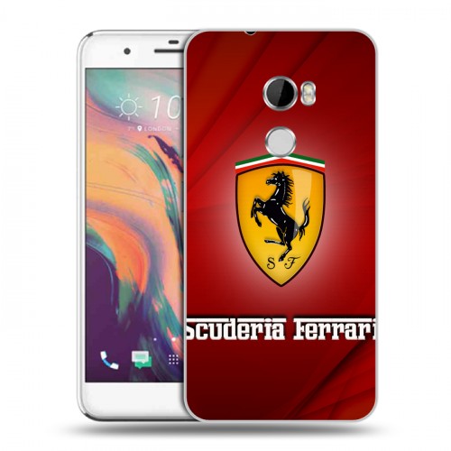 Дизайнерский пластиковый чехол для HTC One X10 Ferrari