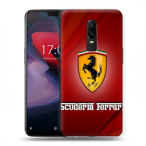 Дизайнерский пластиковый чехол для OnePlus 6 Ferrari