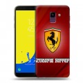 Дизайнерский пластиковый чехол для Samsung Galaxy J6 Ferrari