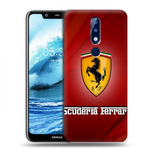 Дизайнерский силиконовый чехол для Nokia 5.1 Plus Ferrari