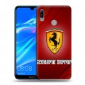 Дизайнерский пластиковый чехол для Huawei Y6 (2019) Ferrari