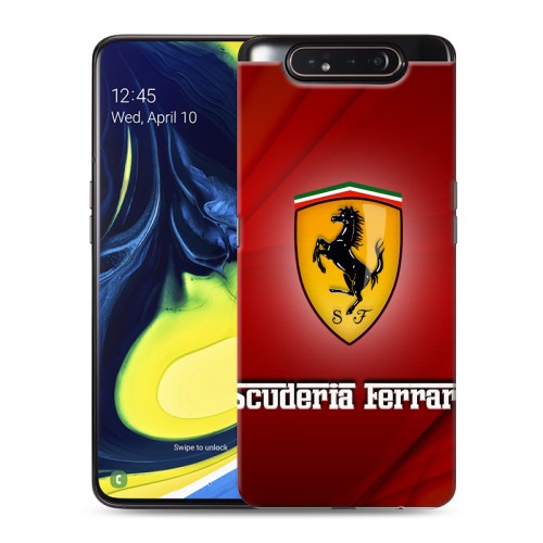 Дизайнерский пластиковый чехол для Samsung Galaxy A80 Ferrari