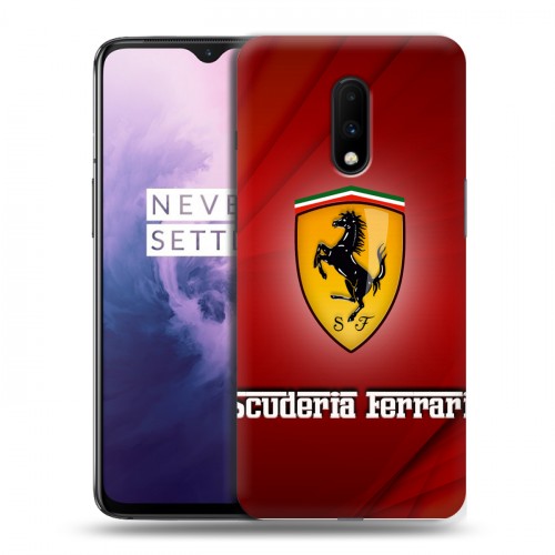 Дизайнерский пластиковый чехол для OnePlus 7 Ferrari