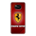 Дизайнерский силиконовый с усиленными углами чехол для Xiaomi Poco X3 Ferrari