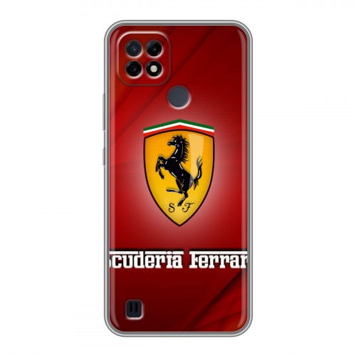 Дизайнерский силиконовый чехол для Realme C21 Ferrari