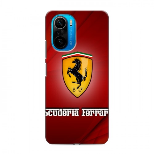 Дизайнерский силиконовый чехол для Xiaomi Poco F3 Ferrari