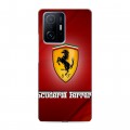 Дизайнерский силиконовый с усиленными углами чехол для Xiaomi 11T Ferrari