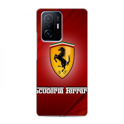 Дизайнерский силиконовый с усиленными углами чехол для Xiaomi 11T Ferrari