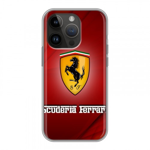 Дизайнерский силиконовый чехол для Iphone 14 Pro Ferrari