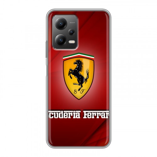 Дизайнерский силиконовый чехол для Xiaomi Poco X5 Ferrari