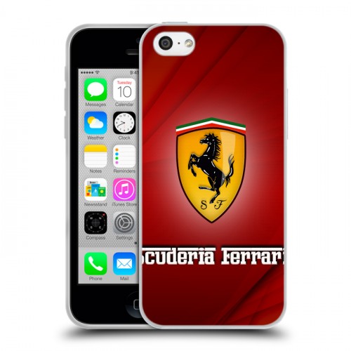 Дизайнерский пластиковый чехол для Iphone 5c Ferrari