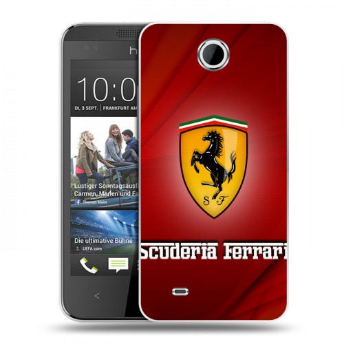 Дизайнерский пластиковый чехол для HTC Desire 300 Ferrari