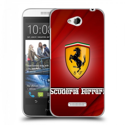 Дизайнерский пластиковый чехол для HTC Desire 616 Ferrari