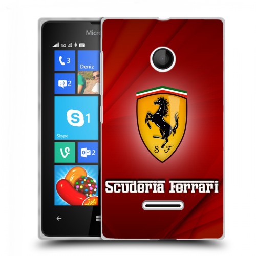 Дизайнерский пластиковый чехол для Microsoft Lumia 435 Ferrari