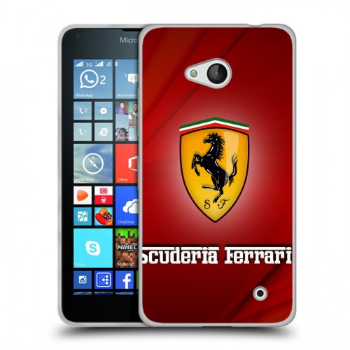 Дизайнерский пластиковый чехол для Microsoft Lumia 640 Ferrari