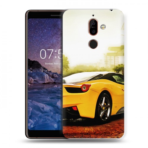 Дизайнерский пластиковый чехол для Nokia 7 Plus Ferrari